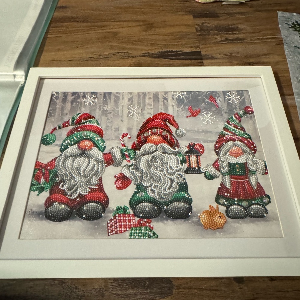 Whimsical Holiday Gnome Trio Wall Art